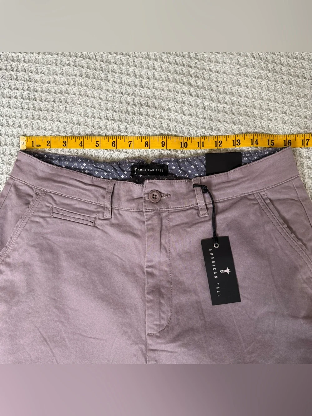 NWT American Tall Chino Shorts Mens 34T Gray Pants Preppy Classic 12